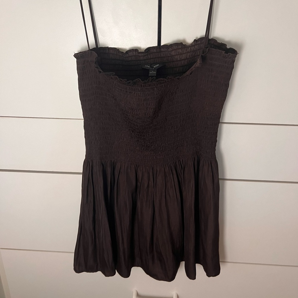 Grade & Gather Brown polyester tank size small